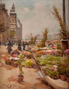 de SCHRYVER Louis 1862-1942,Paris, le Quai aux Fleurs,Osenat FR 2024-03-24