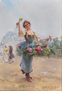 de SCHRYVER Louis 1862-1942,The flower seller,1901,Bonhams GB 2006-11-15