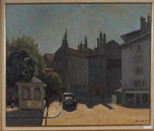 de SCHWITER Louis Auguste 1805-1889,Place du Bourg-de-Four. 1946,Galerie Koller CH 2006-05-17