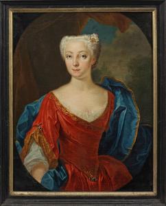De SILVESTRE Louis,Rokoko-Porträt von Maria Anna Franziska Gräfin von,1716,Schloss 2021-09-04