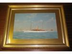 DE SIMONE Antonio 1851-1907,Steam Yacht 'Surf' in choppy waters,1909,Nesbit & Co GB 2009-10-28
