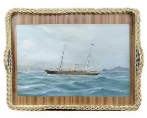 DE SIMONE Antonio 1851-1907,Steam Yacht Tichnamara,1898,David Lay GB 2024-01-11
