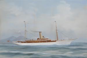 DE SIMONE Antonio 1851-1907,The steam yacht Iolanda,Bonhams GB 2014-01-24