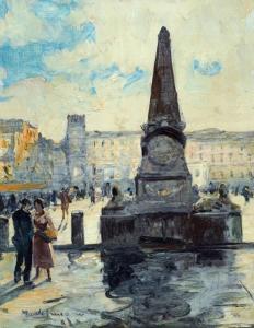 de SIMONE Michele 1893-1955,L'obelisco di Piazza del Mercato,Galleria Pananti Casa d'Aste 2023-07-18