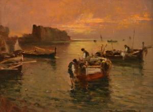 de SIMONE Michele 1893-1955,Marina con pescatori,Meeting Art IT 2023-10-21
