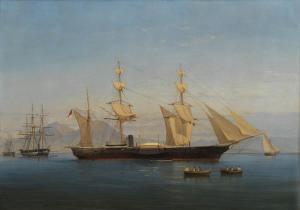de SIMONE Tomaso 1851-1907,H.M.S.Majicienne in the Bay of Naples,1886,Bonhams GB 2014-10-08