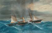 de SIMONE Tomaso 1851-1907,Study of a steam yacht in stormy seas,Bonhams GB 2007-10-30