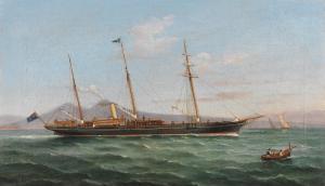 DE SIMONE Tommaso 1805-1888,A steam yacht of the Royal Mersey Yacht Club in Na,Bonhams GB 2022-10-25
