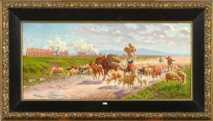 De SIMONI Alfredo 1800-1800,Le retour des bergers et de leur troupeau,VanDerKindere BE 2024-02-13