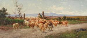 De SIMONI Alfredo 1800-1800,Shepherd boy and flock in the Roman Campagna,Bonhams GB 2024-03-14