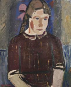 de SMET Gustave 1877-1943,Girl with a pink ribbon,1935,Christie's GB 2013-12-10