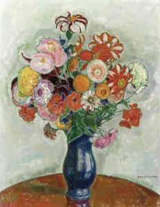 DE SMET Leon 1881-1966,Flowers in a blue vase,De Vuyst BE 2024-03-02