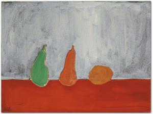 DE STAEL Nicolas 1914-1955,Fruits (Nature morte, poires, fond gris),1954,Christie's GB 2019-06-04