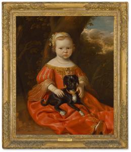 de STOMME Jan Jansz,Portrait of a young girl in a red dress with her d,Christie's 2020-12-17