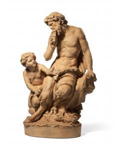 de SURUGUE Pierre Louis 1710-1772,A satyr teaching his son to play the flute,Christie's 2020-07-30
