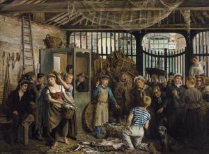 DE SYLVA Fernand,The Fish Sale,1887,De Vuyst BE 2017-05-20