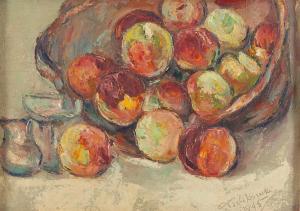 de TERLIKOWSKI Vladimir 1873-1951,Still life with apples,1945,Desa Unicum PL 2024-04-16