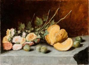 de Thierry F,Table Top Still Life with Fruit and Flowers,Weschler's US 2018-12-11