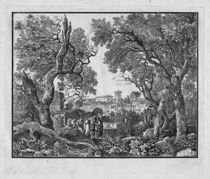 de THOMON Thomas 1754-1813,Landschaft mit Blick auf Bauwerke Roms,1796,Galerie Bassenge 2020-06-03