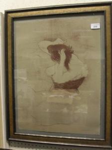 DE TOULOUSE LAUTREC Henri 1864-1901,Femme se peignant,c.1969,Moore Allen & Innocent GB 2016-09-23