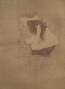 DE TOULOUSE LAUTREC Henri 1864-1901,La Femme qui se Peigne,1896,Freeman US 2024-04-17