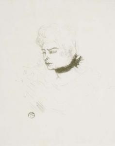 DE TOULOUSE LAUTREC Henri,Mademoiselle Pois Vert (Adr. 141; W. 122),1895,Christie's 2007-03-28