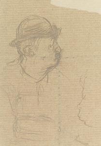 DE TOULOUSE LAUTREC Henri 1864-1901,Profils d'homme et de femme,1888,Christie's GB 2012-02-08