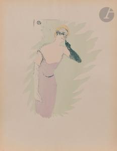 DE TOULOUSE LAUTREC Henri,Yvette Guilbert, dans « Colombine à Pierrot »,1894,Ader 2024-04-03