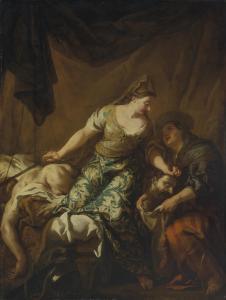 DE TROY Jean Francois 1679-1752,Judith tenant la tête d\’Holopherne,1730,Christie's GB 2023-11-15