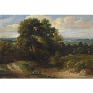 de VADDER Lodewyck 1605-1655,A WOODED DUNE LANDSCAPE WITH A SHEPHERD HERDING HI,Sotheby's 2009-05-05