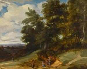 de VADDER Lodewyck 1605-1655,A wooded landscape with peasants resting,Sotheby's GB 2021-12-09