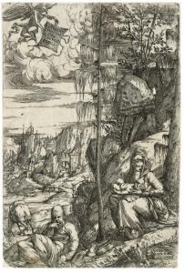 DE VALENTINIS Sebastiano 1540-1560,Rest on the Flight into Egypt (B. 1),Christie's GB 2008-04-02