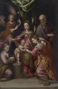 de van RAVESTEYN Dirck Quade 1565-1620,The Mystic Marriage of Saint Catherine of Al,1780,Christie's 2022-06-10