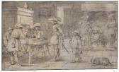de Van Velde Esaias 1587-1630,TAVERN SCENE WITH MEN GAMING,Sotheby's GB 2012-07-04