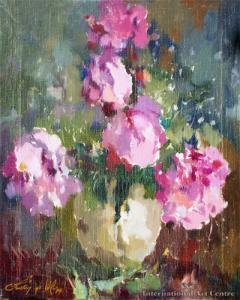DE VEL Gaston 1924-2010,Pink Bouquet,1984,International Art Centre NZ 2009-04-29