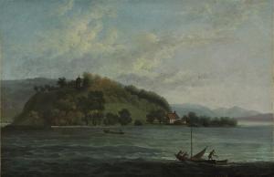 DE VERAC Olivier,View of the Ile Saint Pierre on the Lac de Bienne,,1790,Christie's 2010-06-09