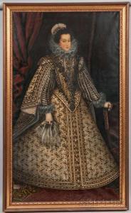 DE VILLANDRANDO RODRIGO,Copy of the Standing Portrait of Isabel de Borbón,Skinner 2017-04-07