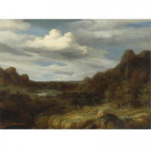 de VILLEERS Jacob 1616-1667,MOUNTAINOUS LANDSCAPE WITH FIGURES ON A ROAD,Sotheby's GB 2008-01-24