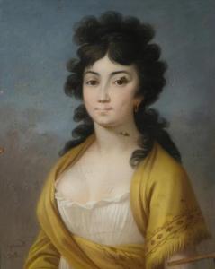 DE VILLERS REGNAUT 1820,Portrait de femme au châle jaune,Millon & Associés FR 2016-10-28
