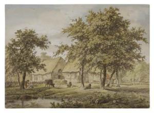 de VISSER Adrianus 1762-1837,Landscape with a Farmhouse,Swann Galleries US 2006-01-25