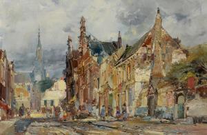 DE VOGEL LEENDERT 1909-1974,A Dutch street scene,Anderson & Garland GB 2020-09-29