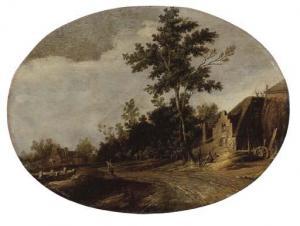 de VOLDER Joost 1600-1660,A wooded landscape with a sportsman on a path and ,Christie's 2004-05-17