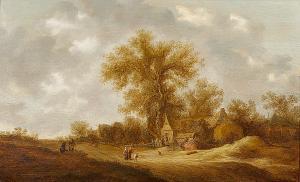 de VOLDER Joost 1600-1660,Figures on a country path before a farmstead,1608,Sotheby's GB 2007-12-05
