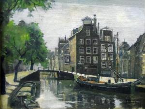 de VOOGT Kees 1893-1973,Dutch canal scene,The Cotswold Auction Company GB 2019-01-22