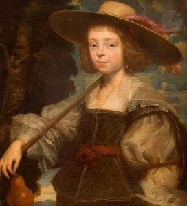 de VOS Cornelis 1585-1651,Portrait de jeune fille au chapeau de paille,Ader FR 2023-04-25