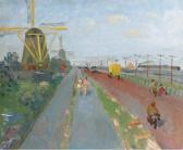 DE VOS Frederik 1893-1961,Haarlemmerweg met molens,Christie's GB 2003-10-16