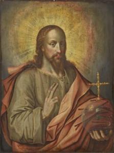 DE VOS Marten 1532-1603,Salvator Mundi,1580,Uppsala Auction SE 2016-06-14