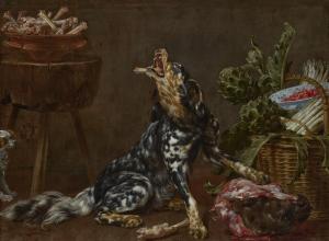 de VOS Paul 1596-1678,A hunting dog enjoying the spoils of the hunt,Christie's GB 2023-07-07