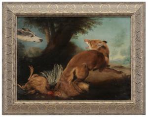 de VOS Paul 1596-1678,Fox and Chicken,1634,Brunk Auctions US 2012-11-10