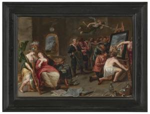 De VOS Simon 1603-1676,Minerva and Mercury protecting Painting against Ig,Christie's GB 2023-07-07